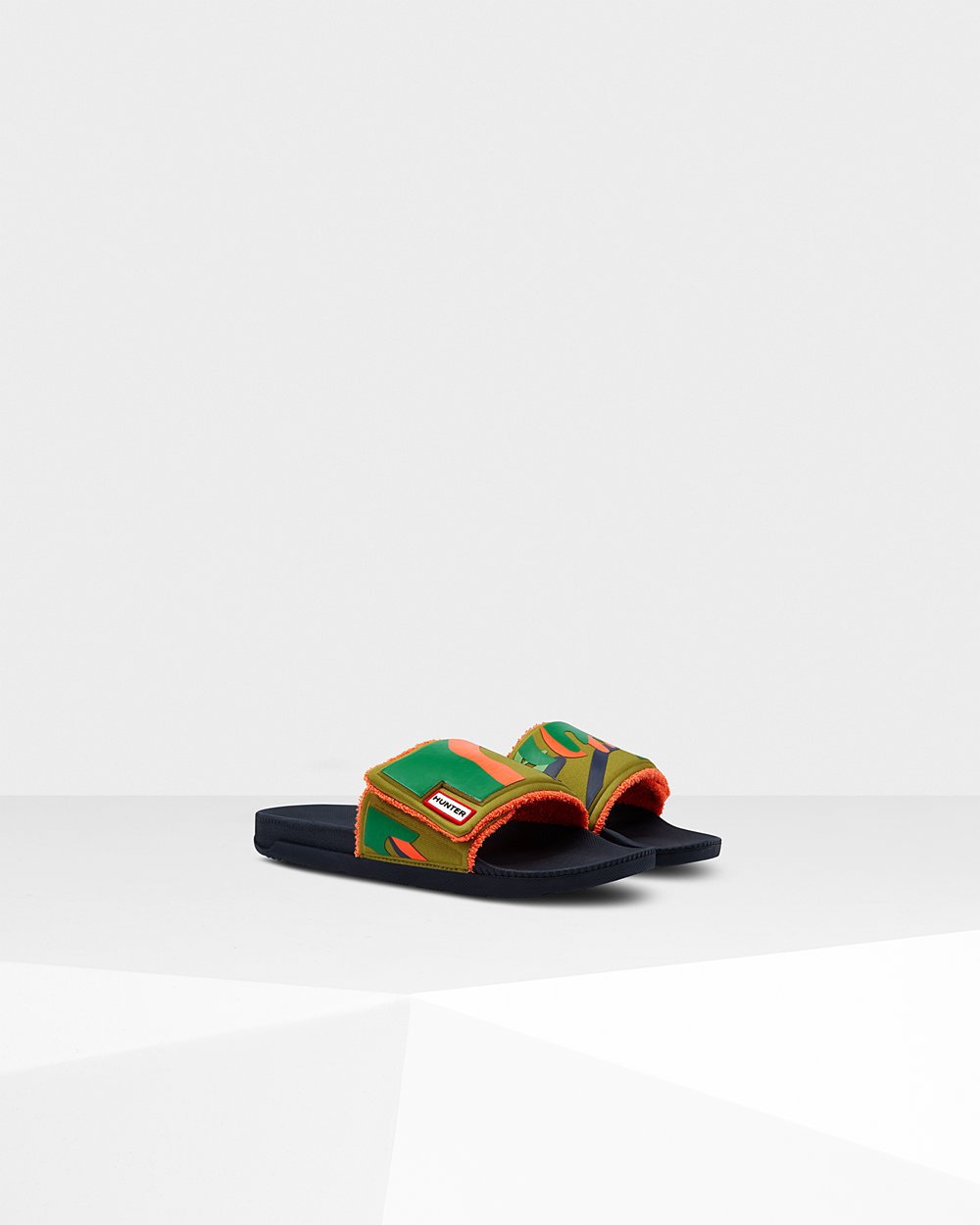 Sandalias Hunter Hombre - Original Rockpool Camo Print Adjustable - Verdes - HUGFXBY-04